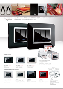 Plastic TECNOPOLIMERO and PERSONAL front plates with black LIFE 44 modules - brochure