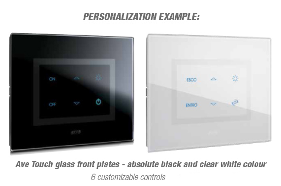 Personalization example of Ave multi-touch front plate