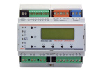 Room control unit for on line hotel management system - 6 DIN modules