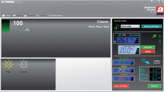 Software for the networked hotel management system